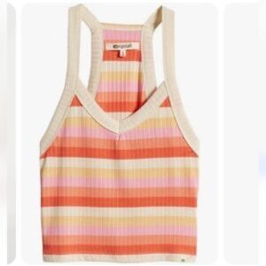 RIP CURL Top Day Break Rib Tank Striped SZ M